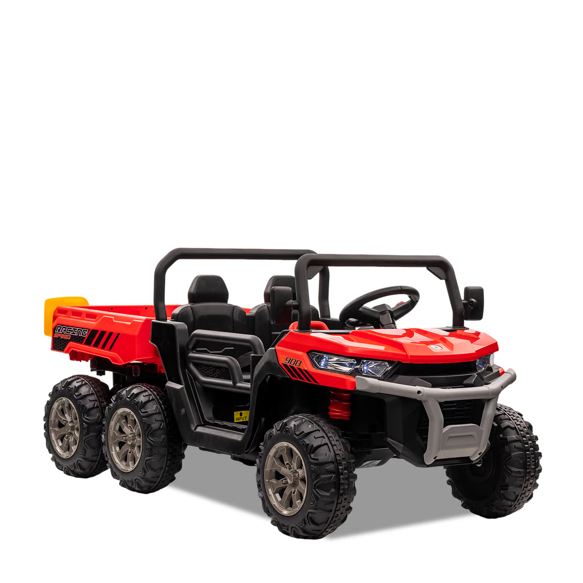 Tracteur enfant 6x6 avec benne basculante électrique Bleu