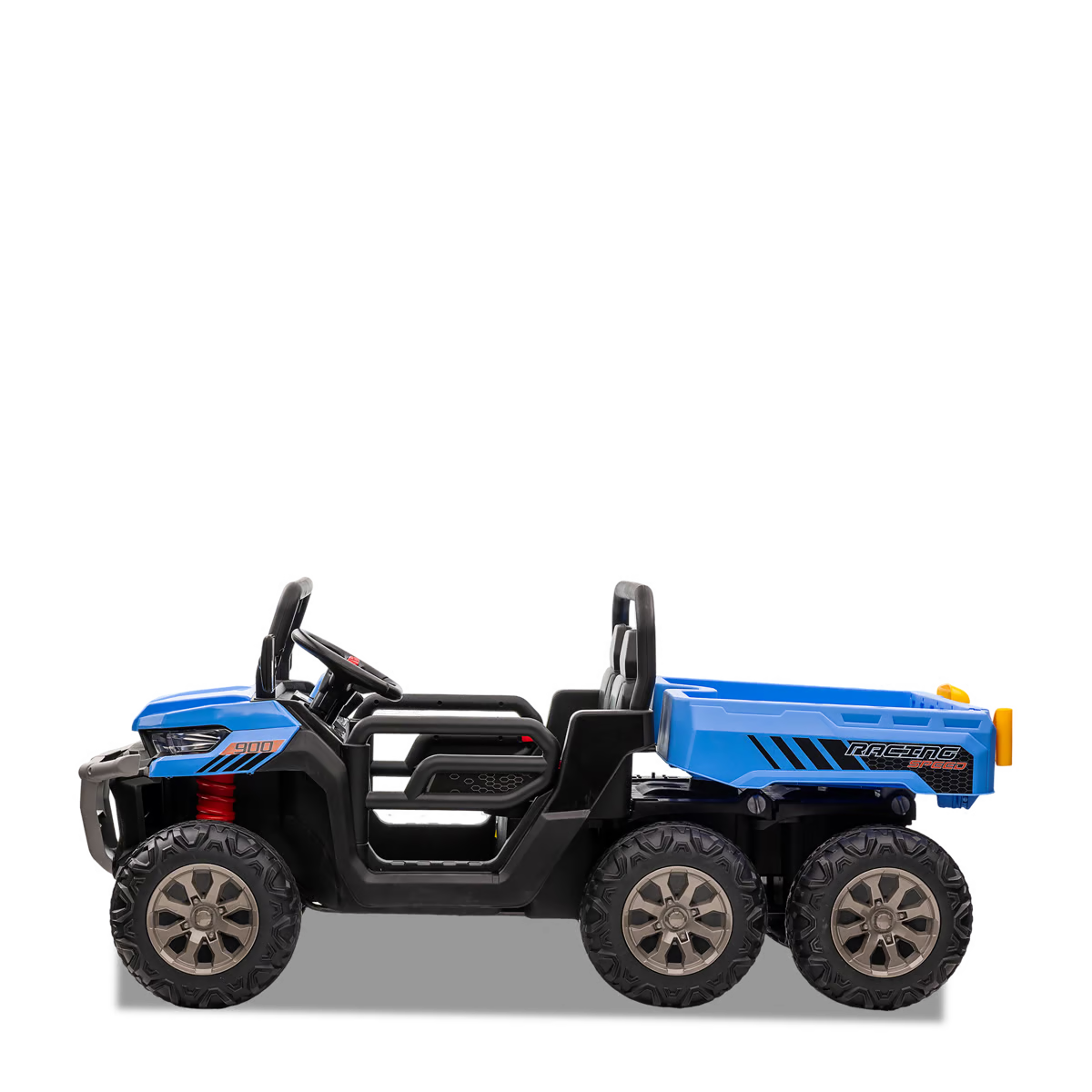Tracteur enfant 6x6 avec benne basculante électrique Bleu