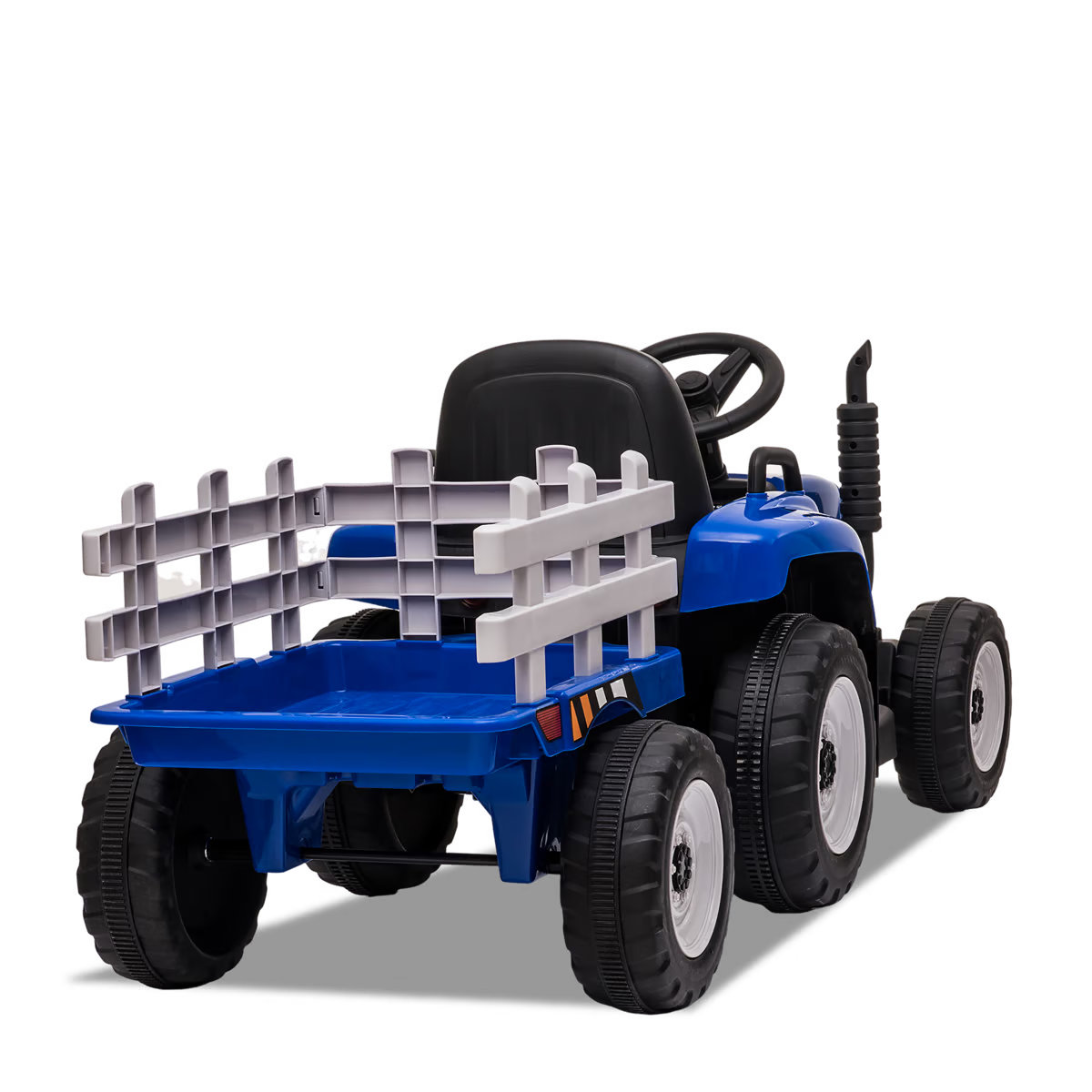 Tracteur électrique enfant avec remorque Bleu