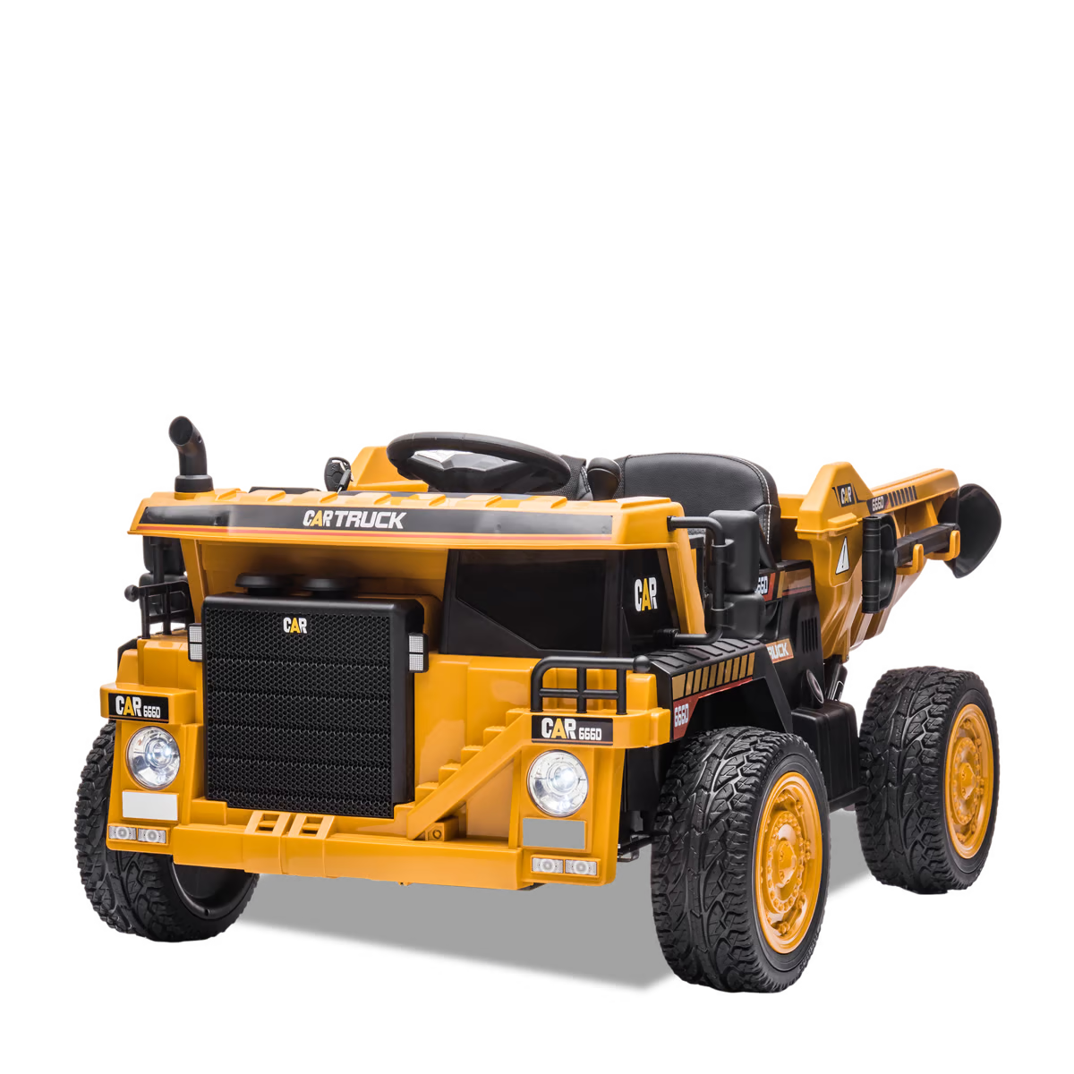 Camion de chantier électrique enfant xl avec benne 12v Orange