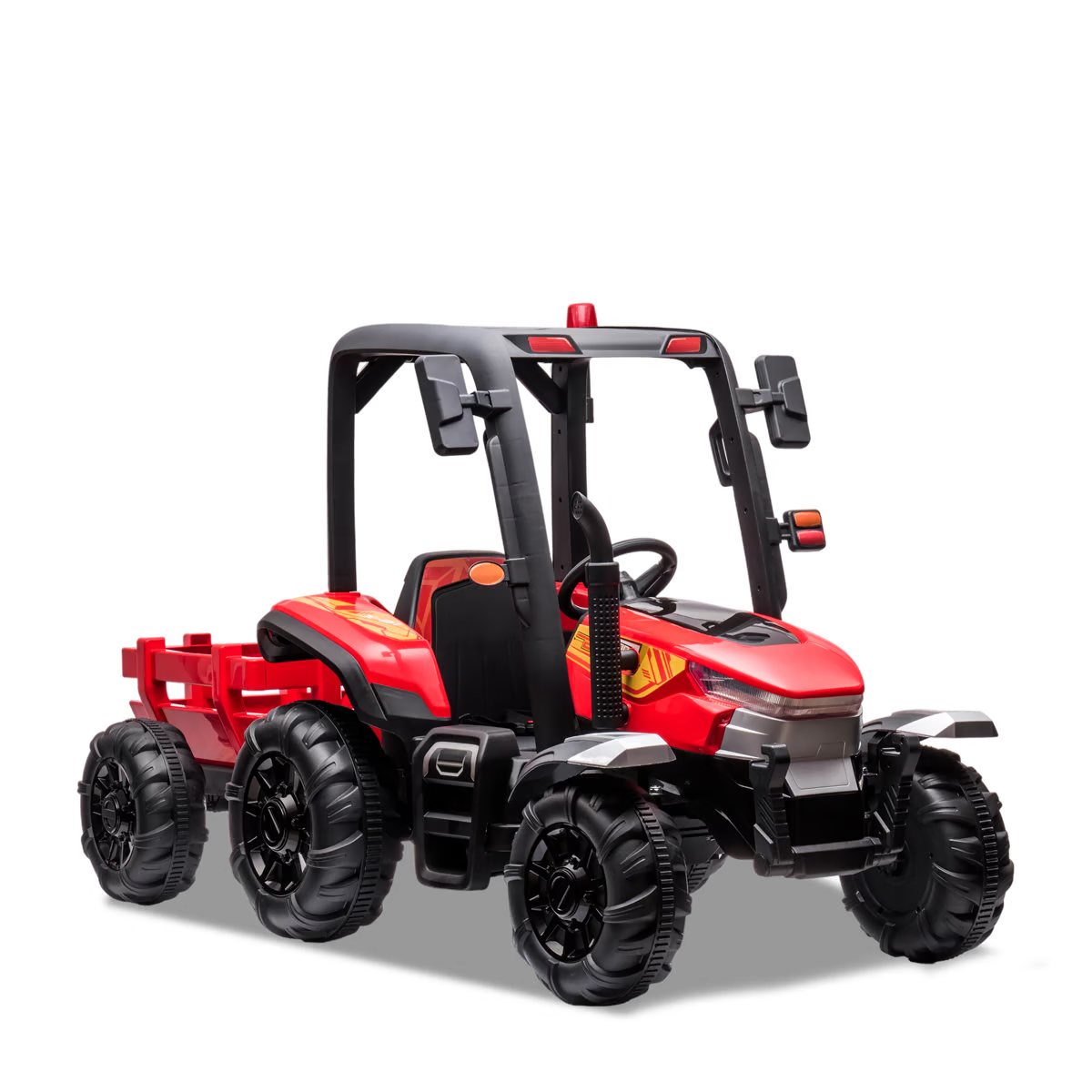 Tracteur enfant électrique agricole xl avec remorque Rouge