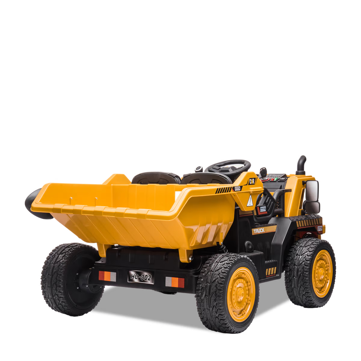 Camion de chantier électrique enfant xl avec benne 12v Orange