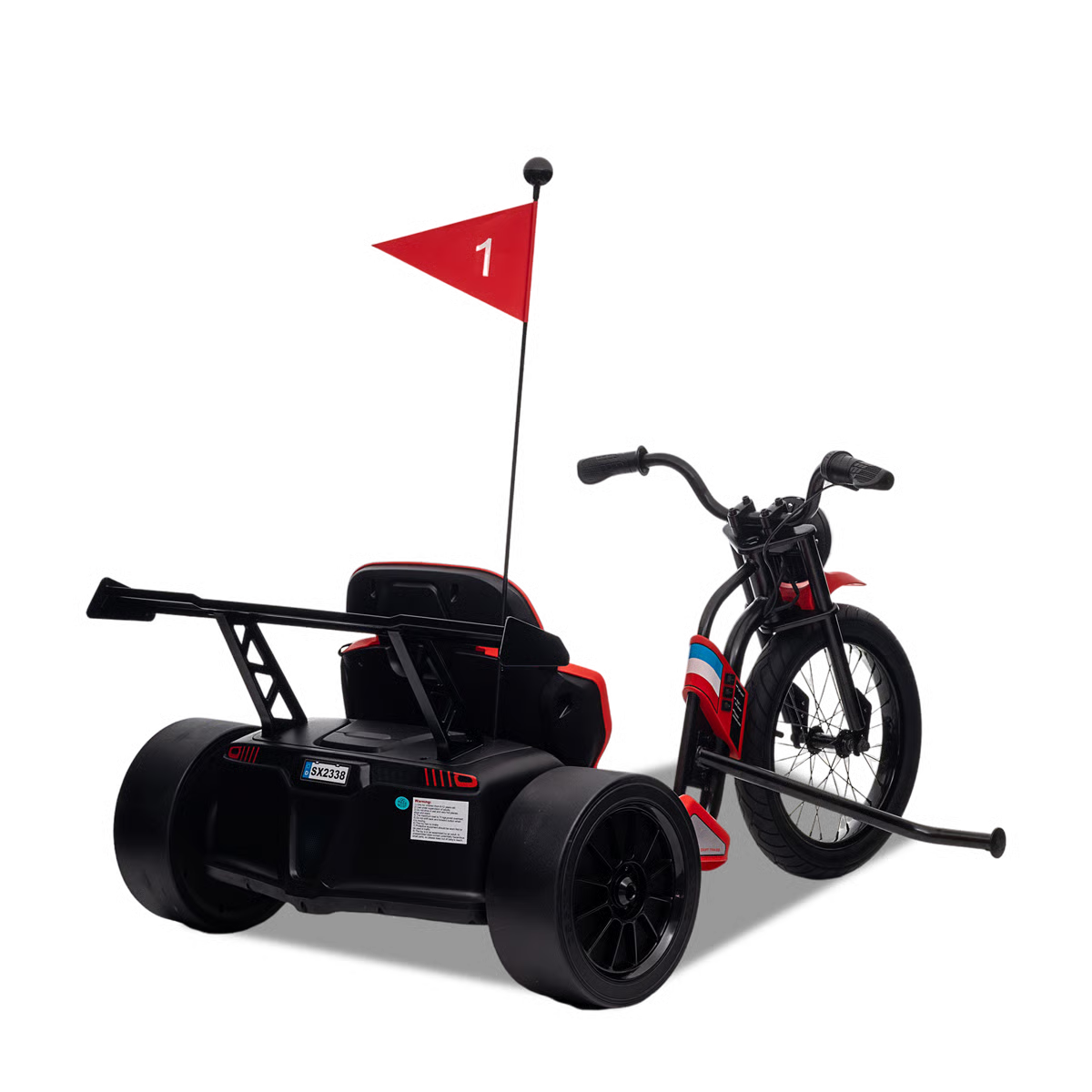 Karting électrique enfant drift trike 24v Rouge